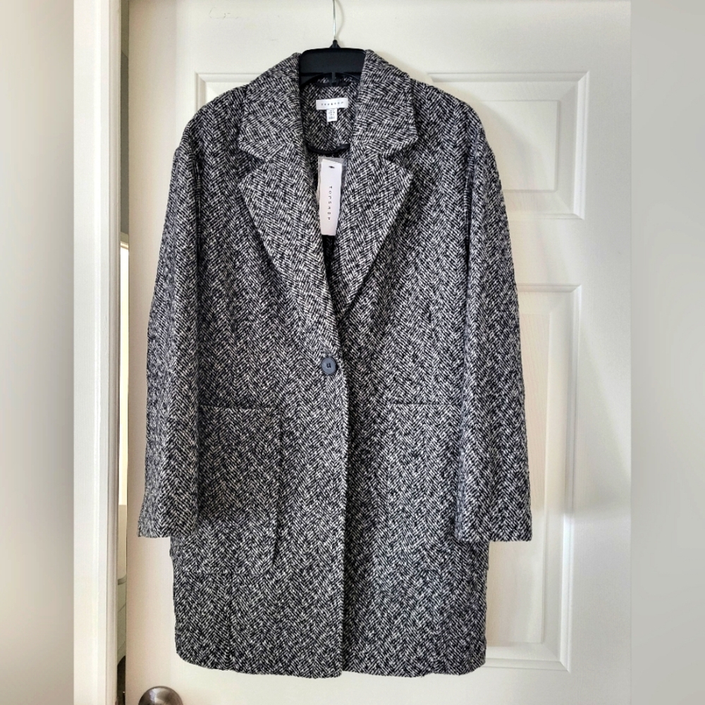 TopShop Textured Coat Size 4